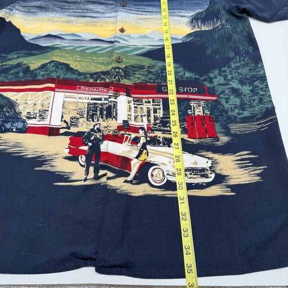 Vintage Natural Issue Men's James Dean-esque Gas Station Shirt Hawaiian Retro - Picture 10 of 11